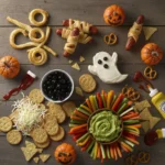 Halloween Appetizers: 2 Simple & Spooky Recipes 5 Flat lay of Halloween appetizer ingredients and tools