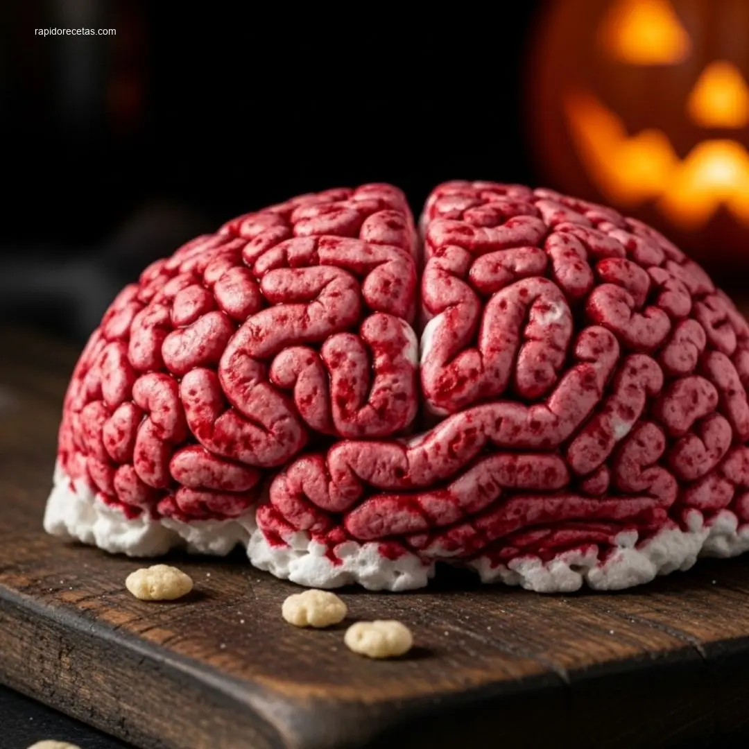 Marshmallow Rice Bubbles Halloween Brains: Which 8 to Make? 3 Delicious Marshmallow Rice Bubbles Halloween Brain on a plate