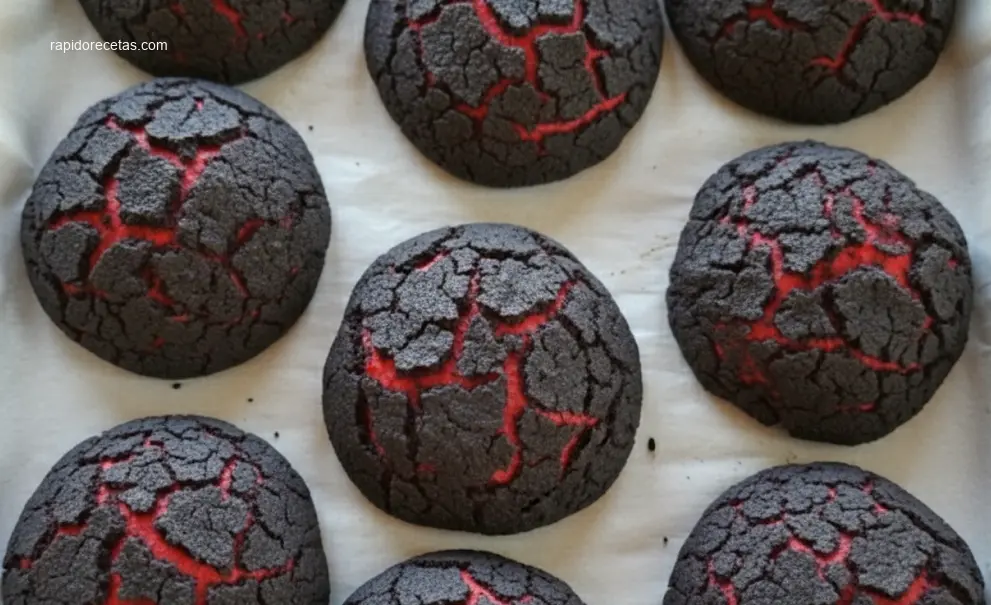 Overhead shot of Halloween Brimstone Bread on a plate.