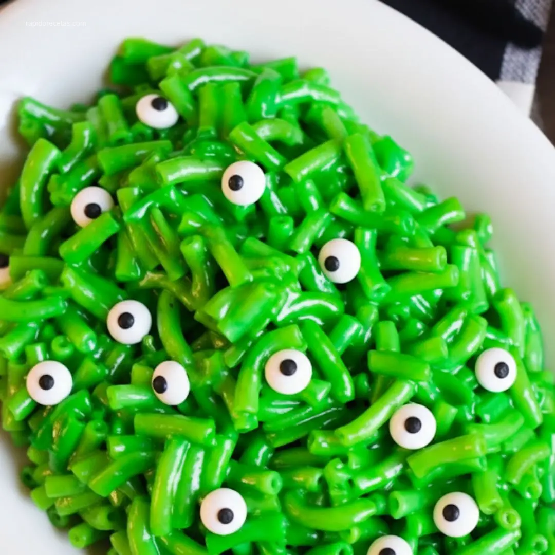 Halloween Monster Mac and Cheese: 5 Spooky Twists 3 Halloween Monster Mac and Cheese with olive eyes and carrot fangs