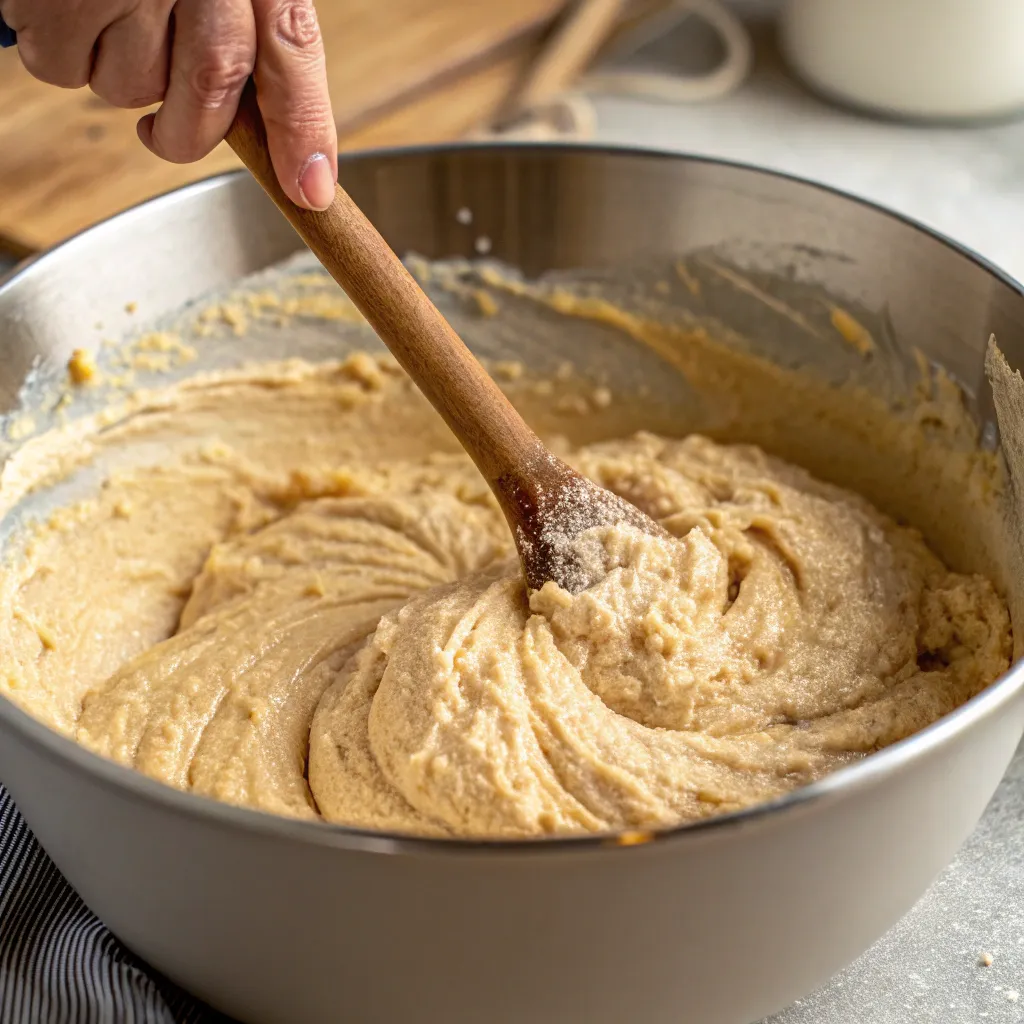 Butter Swim Biscuits: How To Make Them In 6 Steps 9 Mixing biscuit batter in bowl