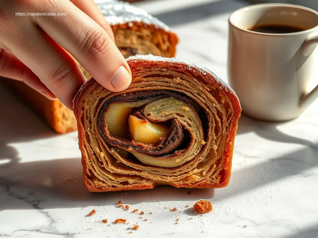 Delicious Maple Cinnamon Apple Bread slices on a ceramic platter