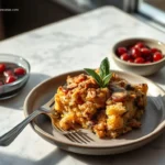 Delicious Vegetarian Mushroom Stuffing ready to serve