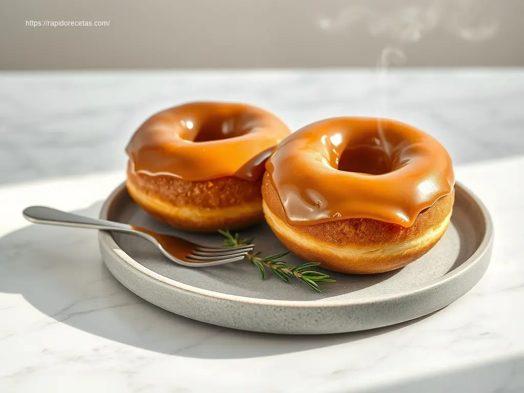 Delicious pumpkin spice brioche donuts with maple glaze
