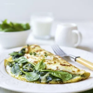 Delicious Spinach and Feta Omelet for a healthy breakfast