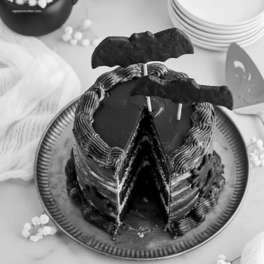 Spooky Black Velvet Halloween Cake: 7 Tricks for a Perfect Treat 5 Serving Spooky Black Velvet Halloween Cake