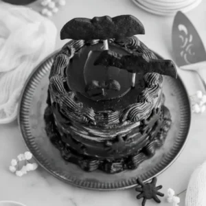 Spooky Black Velvet Halloween Cake: 7 Tricks for a Perfect Treat 7 Spooky Black Velvet Halloween Cake on white marble