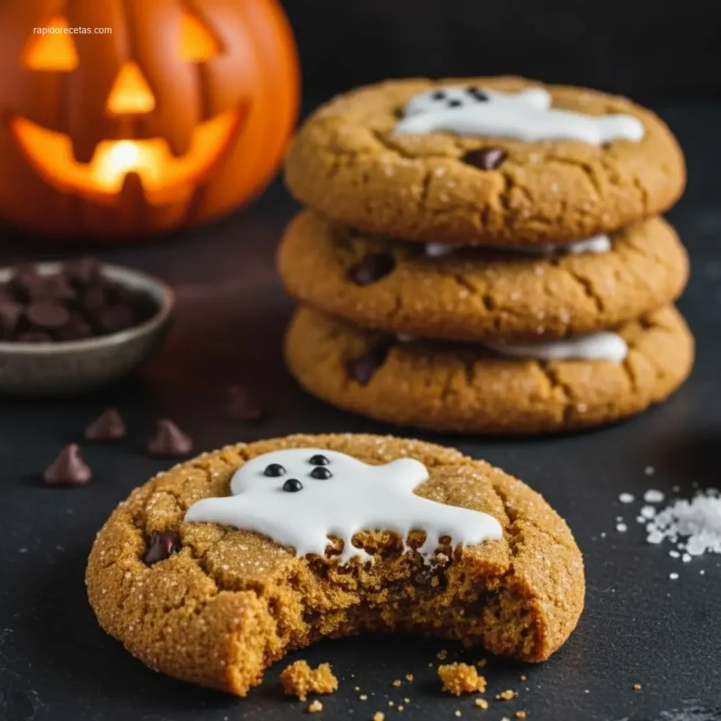 Spooky Ghost Brown Butter Pumpkin Cookies: Why 1 Secret Works 5 Hand holding a Spooky Ghost Brown Butter Pumpkin Cookie