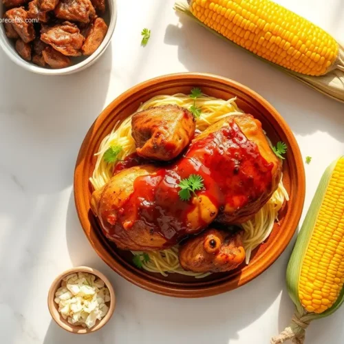 Delicious Summer Cookout BBQ Chicken Crockpot meal