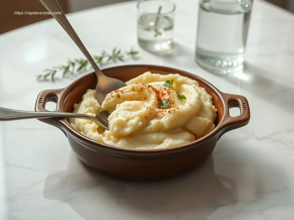 Creamy Dairy-Free Vegan Mashed Potatoes in a white bowl