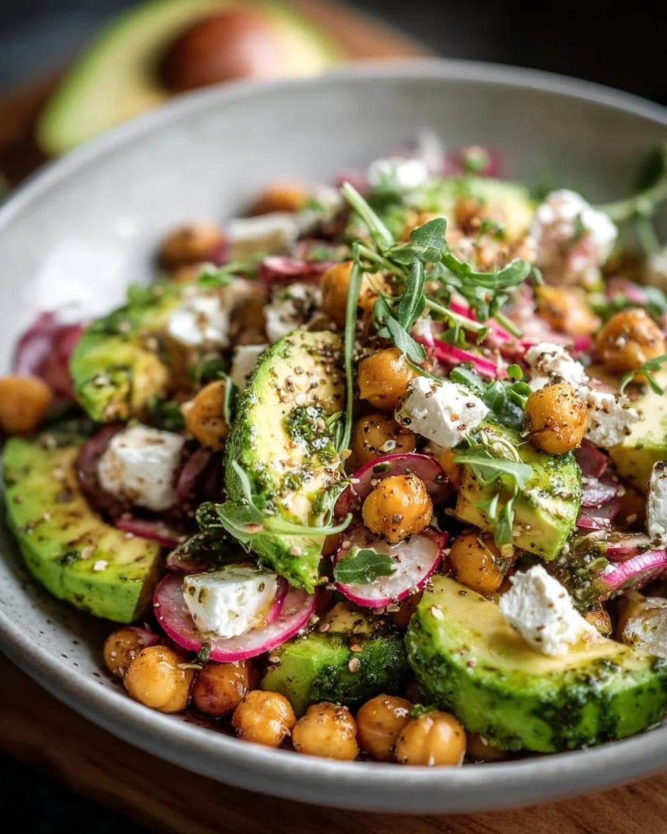 Chickpea Feta Avocado Salad 1 Chickpea Feta Avocado Salad with fresh ingredients