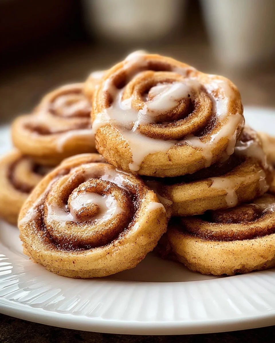 Cinnamon Roll Cookies 1 Delicious homemade Cinnamon Roll Cookies with cinnamon and icing