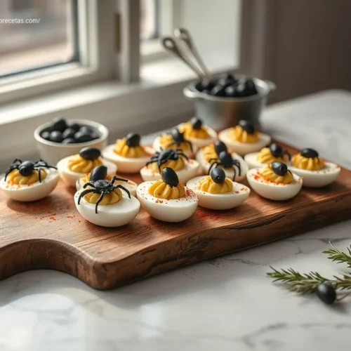 Creepy Crawly Deviled Eggs: How to Make 5 2 Creepy Crawly Deviled Eggs on an elegant platter