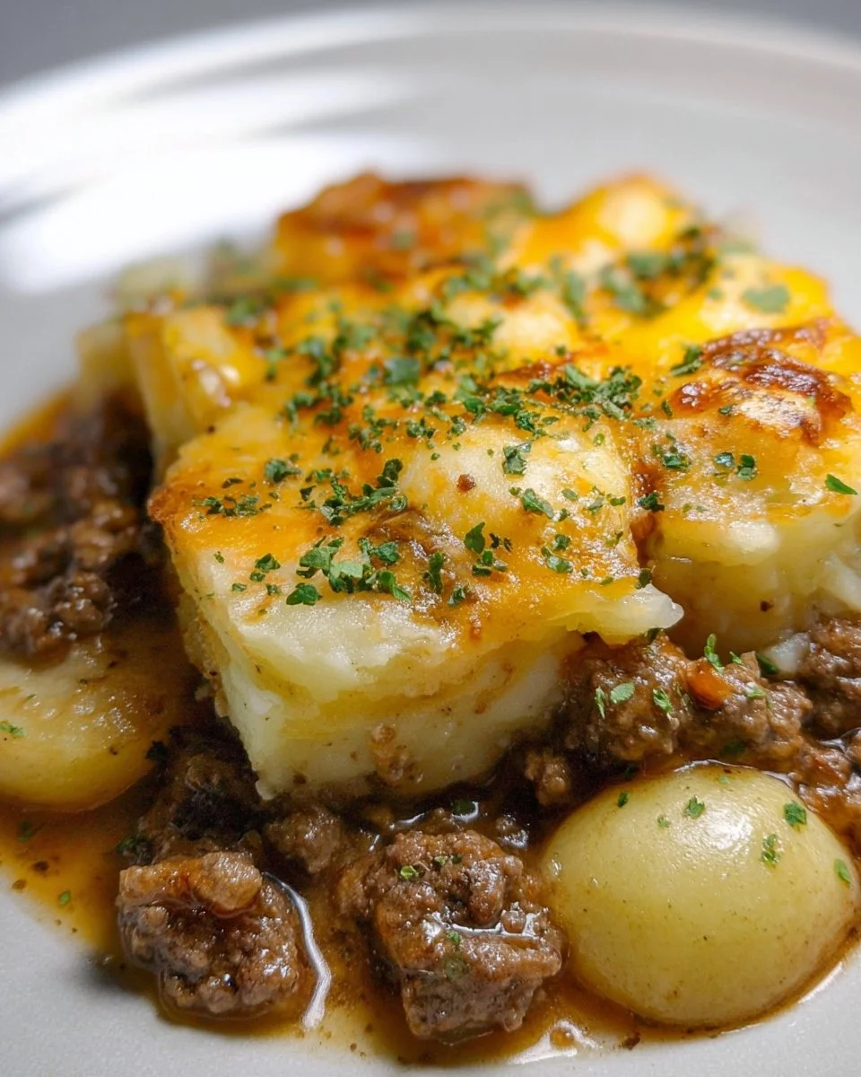 Crockpot Hamburger Potato Casserole 1 Crockpot Hamburger Potato Casserole served in a bowl