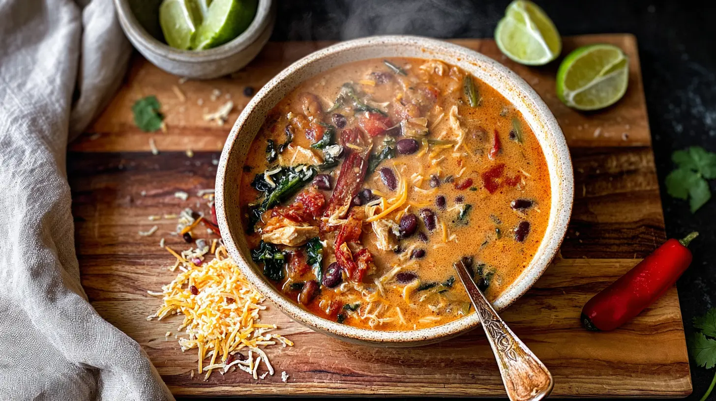 A collection of warming crockpot soup recipes simmering in a slow cooker.