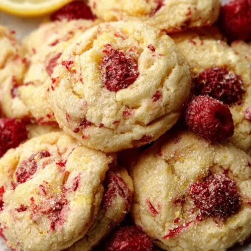 Lemon Raspberry Cookies 2 Delicious Lemon Raspberry Cookies with a perfect blend of flavors