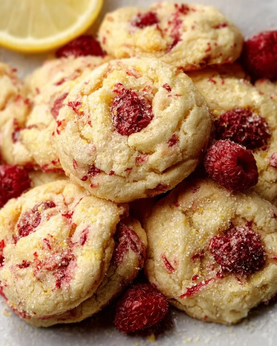 Lemon Raspberry Cookies 1 Delicious Lemon Raspberry Cookies with a perfect blend of flavors