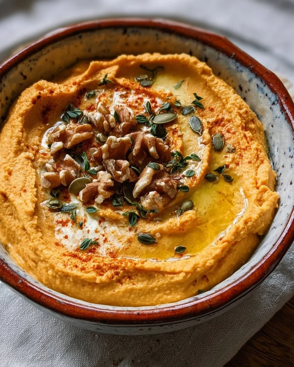 Pumpkin Whipped Feta Dip 1 Pumpkin Whipped Feta Dip served in a bowl with crackers and veggies