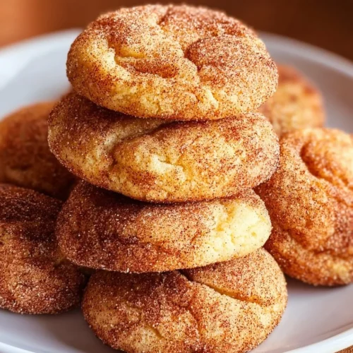 Delicious Apple Cinnamon Snickerdoodle Cookies on a platter