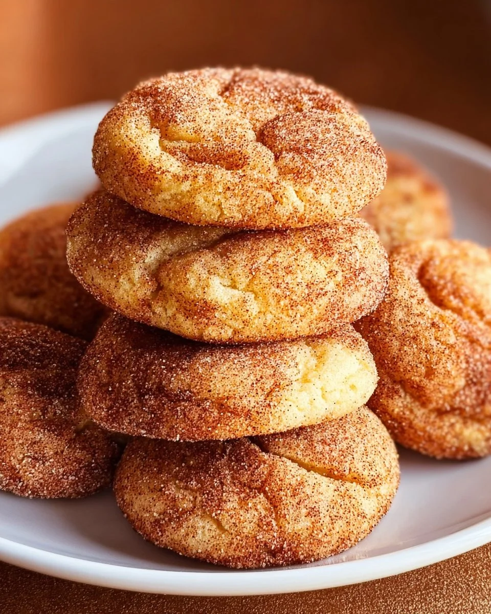 Delicious Apple Cinnamon Snickerdoodle Cookies on a platter