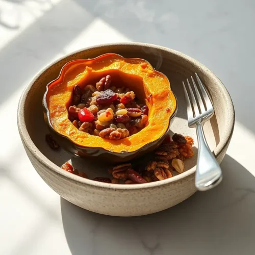 Roasted Acorn Squash Bowls: 7 Delicious Dinners 2 Delicious roasted acorn squash bowls with savory stuffing