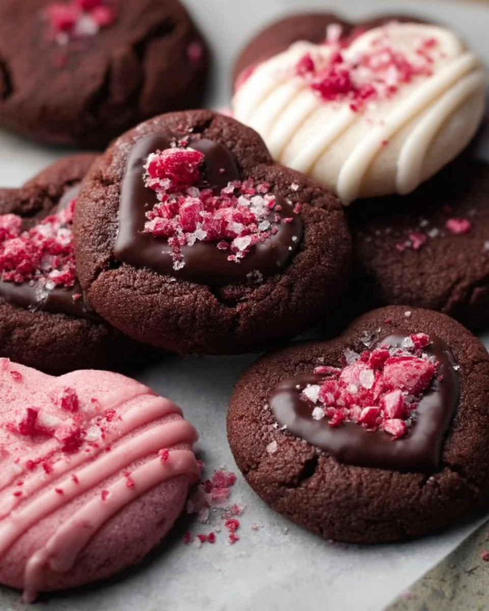 Valentine Ganache Cookies 1 Delicious Valentine Ganache Cookies with rich chocolate filling