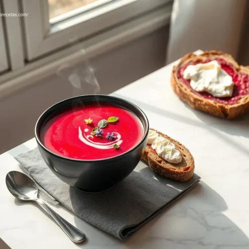 Vampire Blood Beet Soup: Why 1 Spoonful Isn't Enough 2 Delicious Vampire Blood Beet Soup with cream and dill