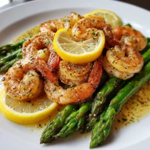 Classic Lemon Garlic Butter Shrimp with Asparagu 86322d1a