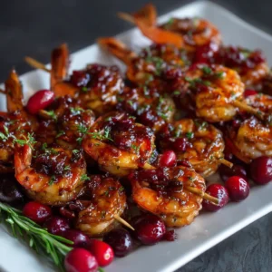 Cranberry-Glazed Shrimp Skewers: Your 10-Min Meal 2 Cranberry Maple Glazed Shrimp Skewers 33a2791b