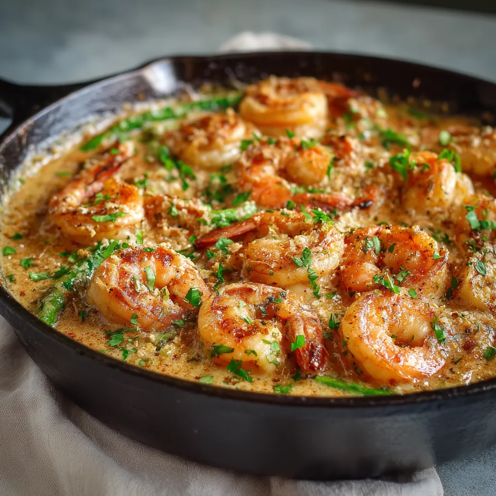 Zesty Creamy Garlic Butter Shrimp Skillet 691045a48624f