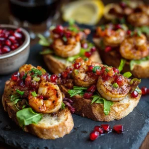 Festive Shrimp Bruschetta with Pomegranate: Your 8-Minute Prep 2 Zesty Garlic Shrimp Pomegranate Bruschetta 6910824cc7f62