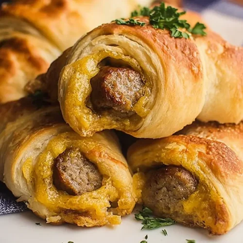 Breakfast Sausage Crescent Rolls: 6 Simple Steps 2 Hot breakfast sausage crescent rolls, golden brown and ready to eat
