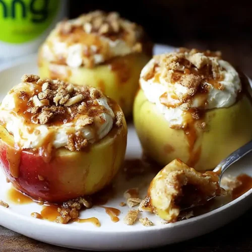 Cheesecake Stuffed Baked Apples: The 4 Best Varieties 2 Delicious cheesecake stuffed baked apples, garnished with nuts