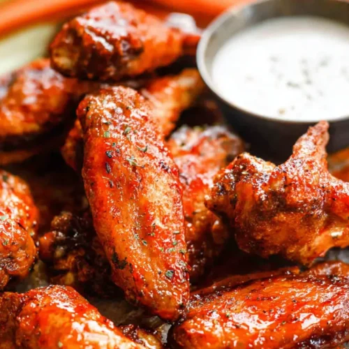 A delicious chicken wings recipe displayed with ingredients.