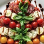 Spread of traditional Christmas food dinner items including a roasted turkey.