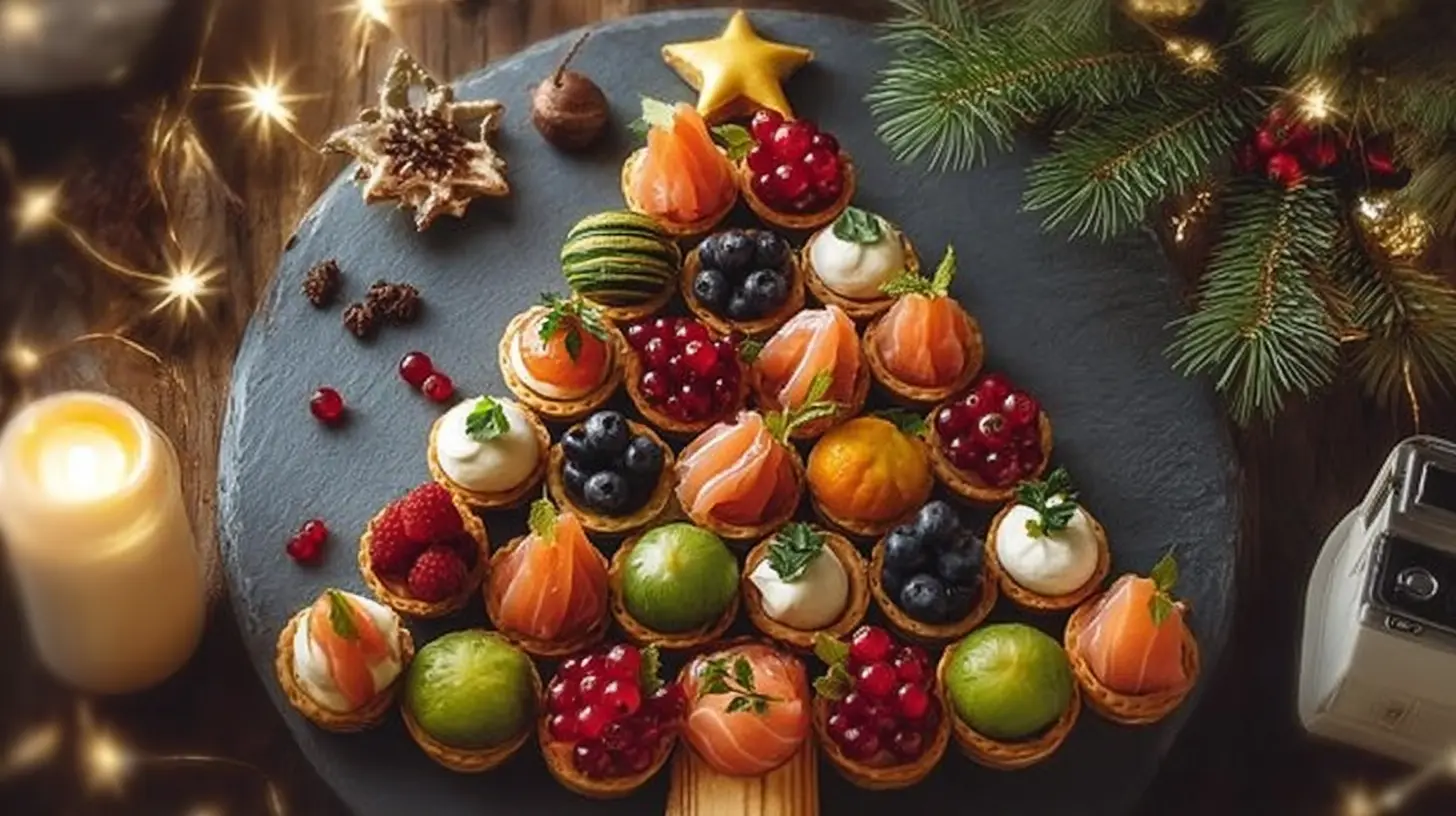 A vibrant display of holiday treats, highlighting diverse catering ideas food.