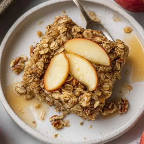 Oatmeal Apple Breakfast Bake: The 3 Best Ways to Serve 2 A steaming dish of oatmeal apple breakfast bake, fresh from the oven, ready to serve.