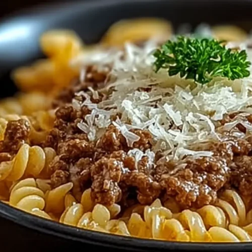 A steaming one pot beef cheddar ranch dish with melted cheese