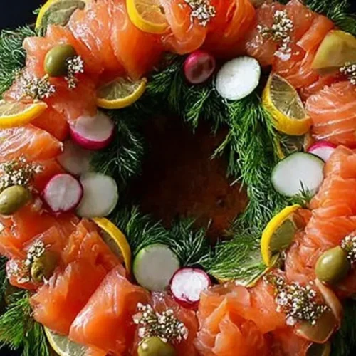 Repas noel, Idee recette noel, Apéritifs festifs: 4 Easy Steps 2 Une table de repas Noël joliment décorée avec des plats festifs