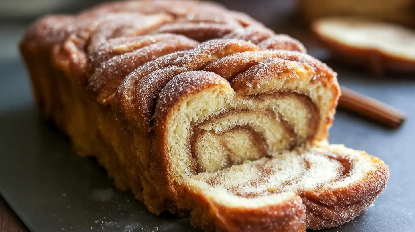 Cinnamon Donut Bread: Why You Need 1 Now 1 Warm cinnamon donut bread, perfectly swirled on a cooling rack