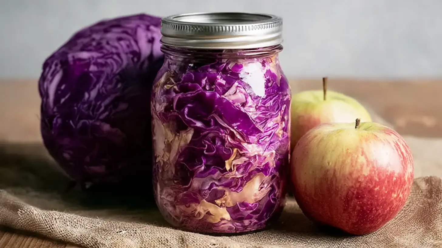 Gingery Apple Cabbage Sauerkraut: 4 Quick Tips 1 Freshly made gingery apple cabbage sauerkraut in a bowl