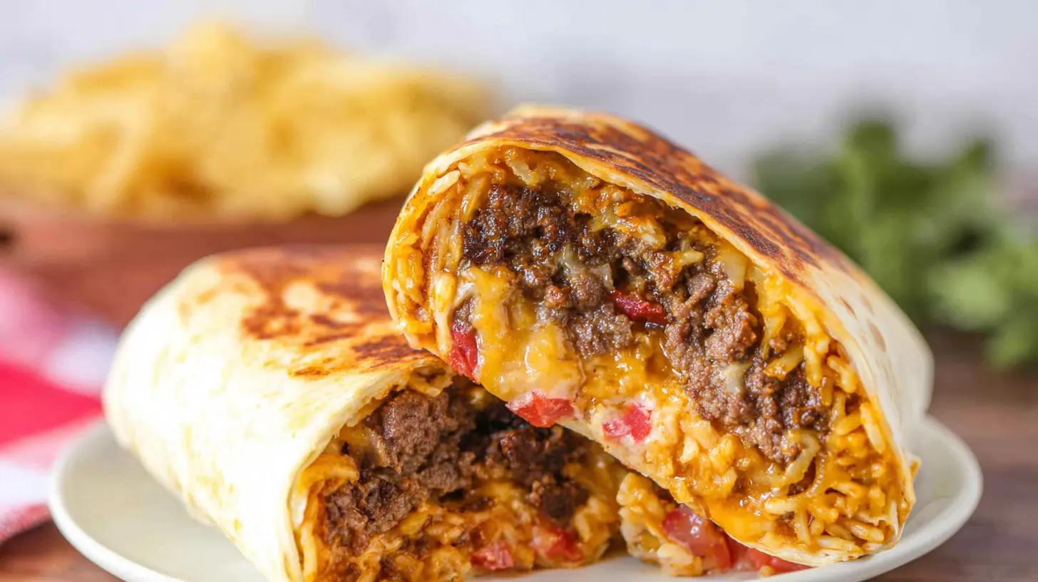 Grilled Cheese Burrito: Our Top 2 Cooking Secrets 1 A delectable grilled cheese burrito, hot and ready to eat