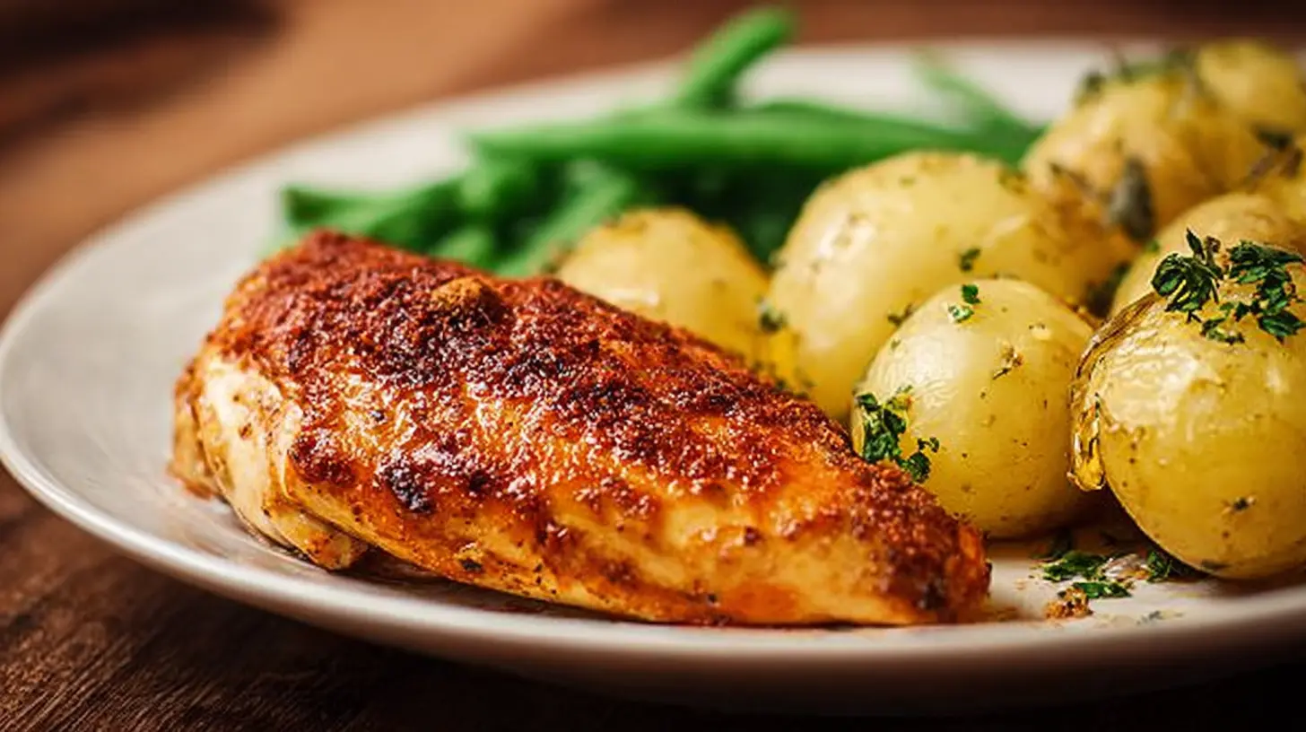 Parmesan Crusted Chicken Sheet Pan Dinner: Why It's 1st 1 Parmesan crusted chicken and roasted vegetables cooking on a sheet pan
