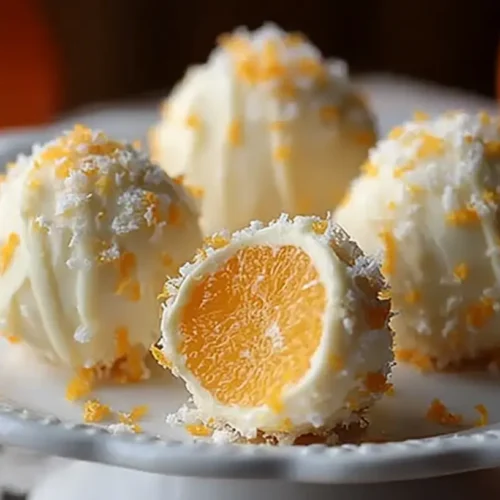 Creamy No-Bake Orange Truffles: 7 Sweet Surprises! 2 A close-up of creamy no-bake orange truffles dusted with cocoa powder.