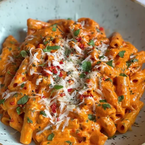 Creamy Tomato Garlic Pasta: 10 Reasons You'll Love It 2 A serving of creamy tomato garlic pasta in a white bowl with fresh basil.