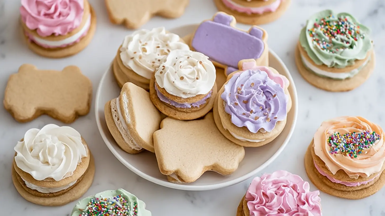 Buttercream Sugar Cookies: 5 Best Ways to Decorate 1 Assorted sugar cookies topped with creamy buttercream frosting