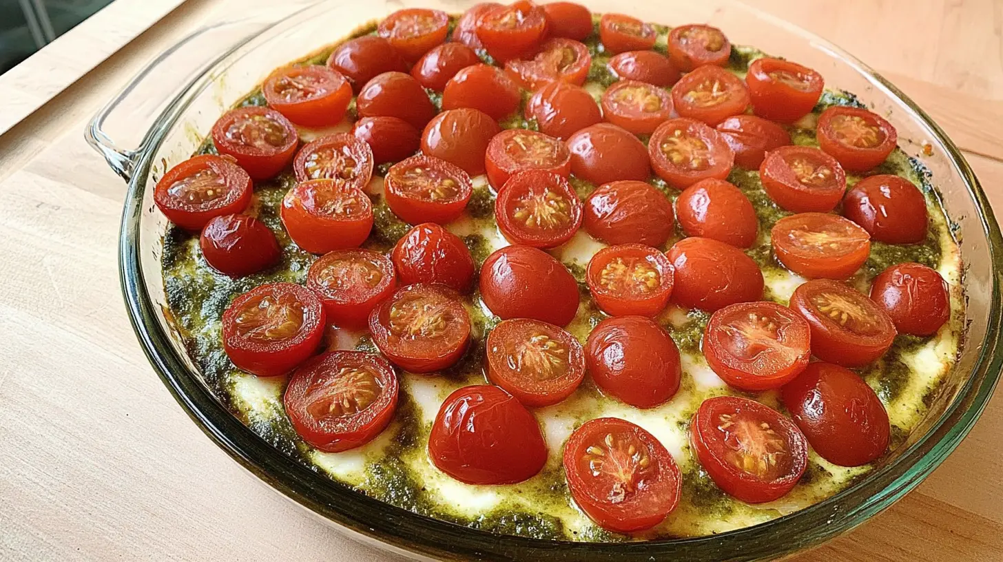 Caprese Dip Recipe: Why It's Your #1 New Snack 1 Homemade Caprese dip recipe with ripe tomatoes and mozzarella
