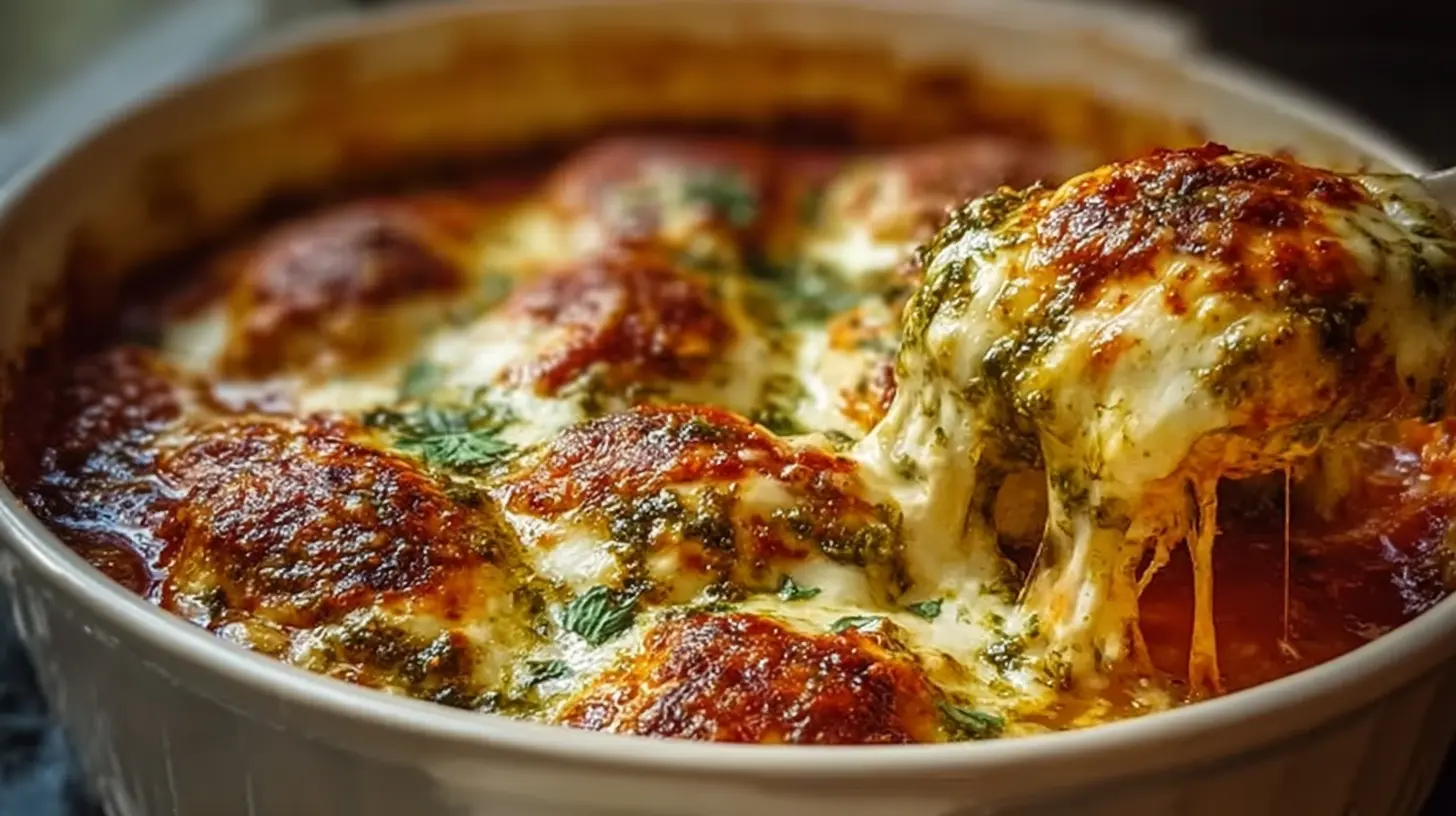 Cheesy Mozzarella Chicken Casserole: My 7 Secrets 1 Golden brown Cheesy Mozzarella Chicken Casserole, fresh from the oven.