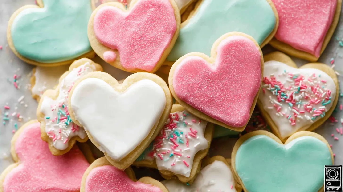 Several freshly baked soft cutout sugar cookies on parchment paper.