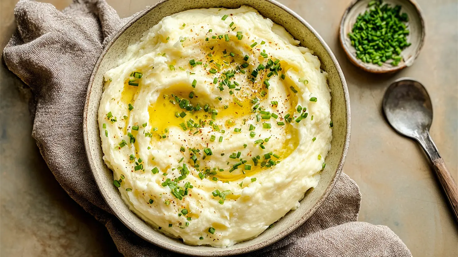 Creamy Mashed Potatoes: 1 Recipe You Need to Try 1 Close-up of rich, fluffy creamy mashed potatoes in a white serving dish